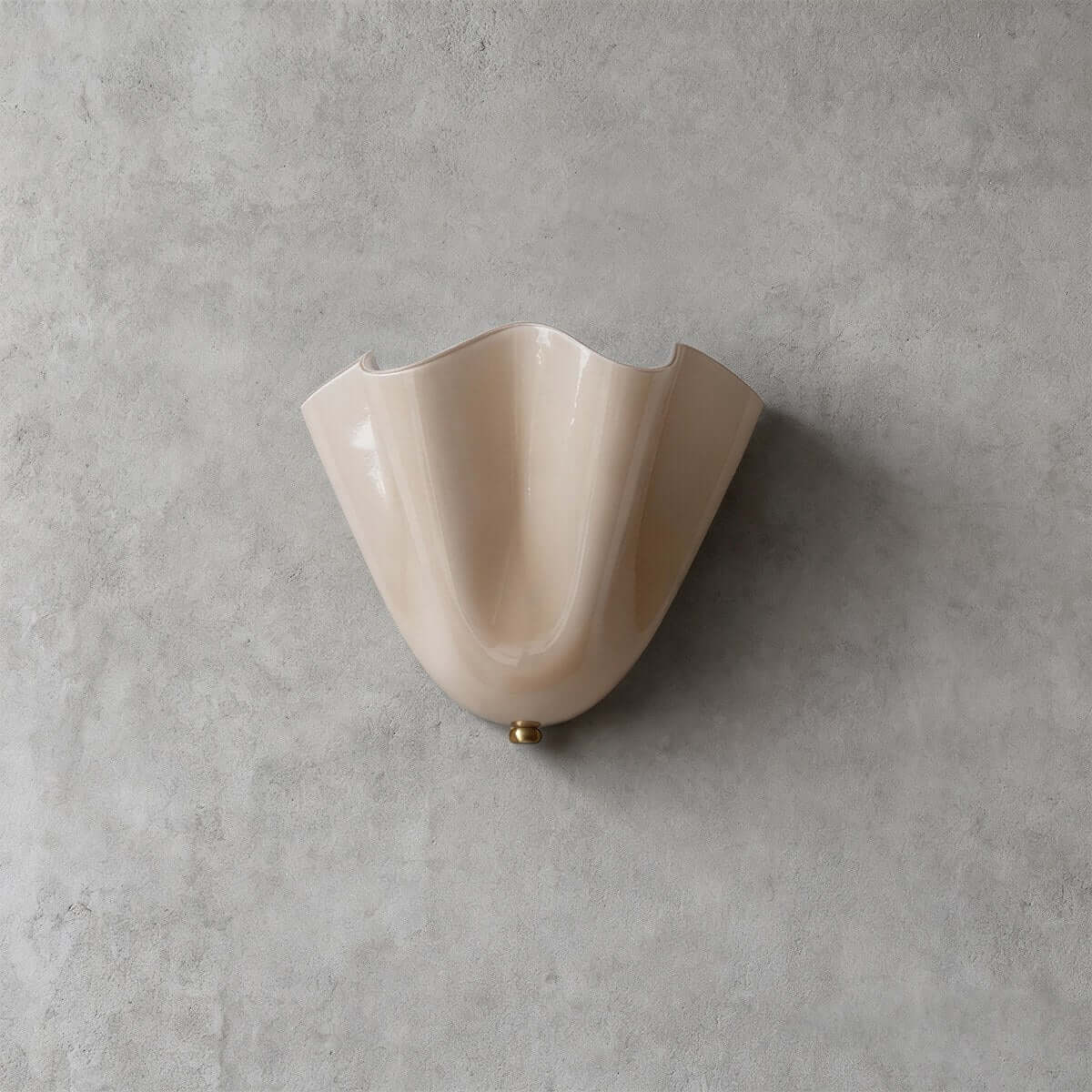 Wandlamp met gedrapeerd glas