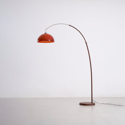 Halberon boogvormige vloerlamp van walnoot