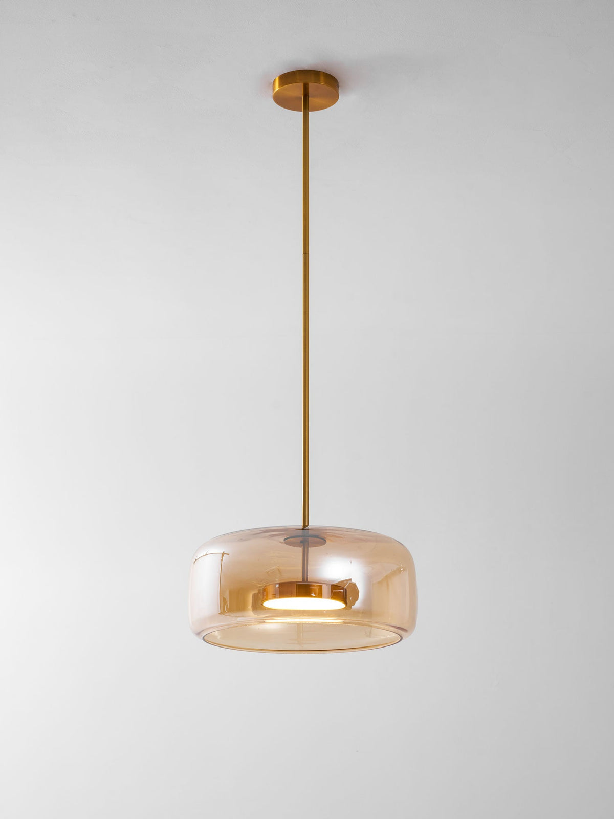 Handgeblazen glazen koepelhanglamp
