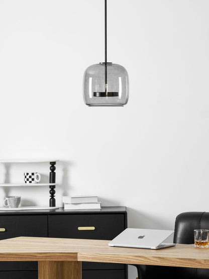 Handgeblazen glazen koepelhanglamp