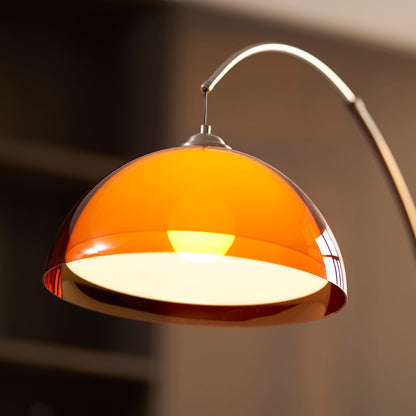Halberon boogvormige vloerlamp van walnoot