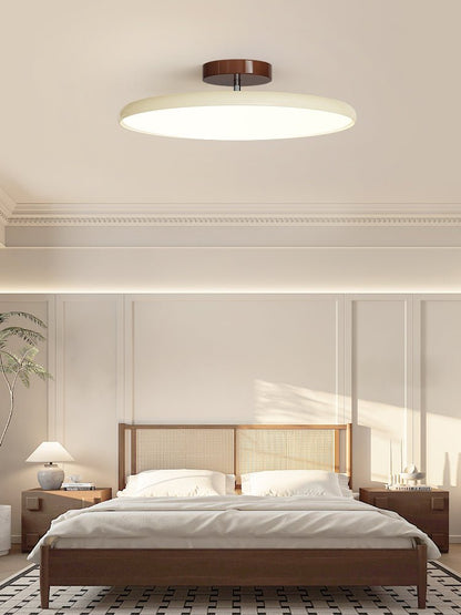 Ronde houten draaibare plafondlamp