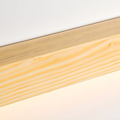 Slanke lineaire wandlamp van hout