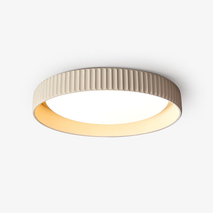 Geribbelde plafondlamp met harslampenkap