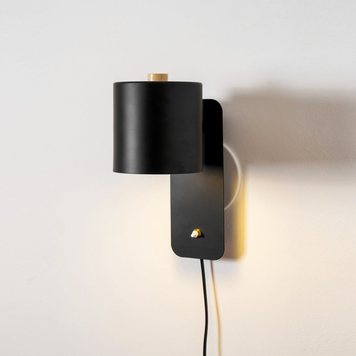 Draaibare cilinderwandlamp met stekker