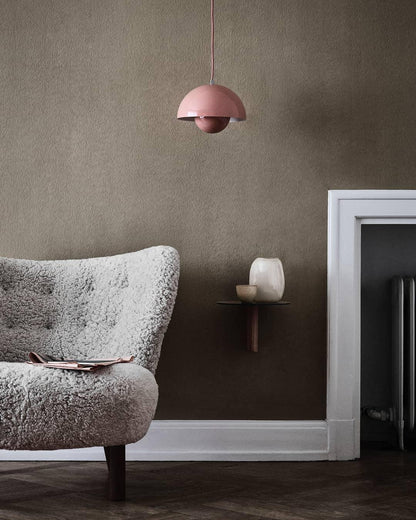 Metalen hanglamp met twee koepels