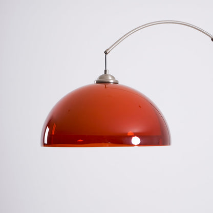 Halberon boogvormige vloerlamp van walnoot