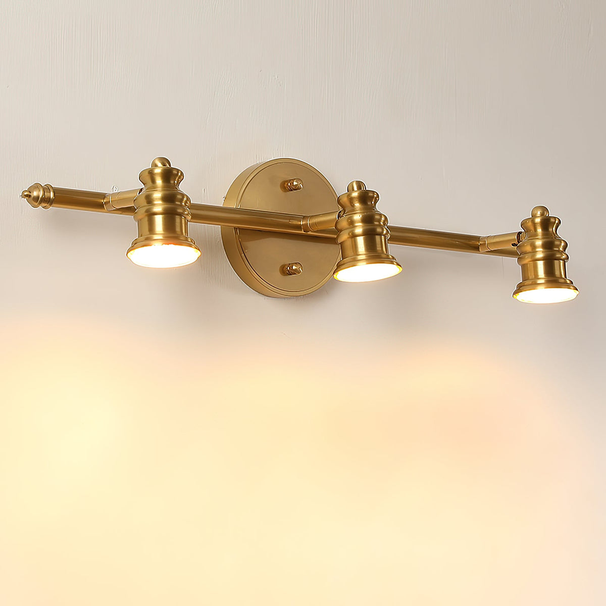 Messingkleurige lineaire wandspotverlichting