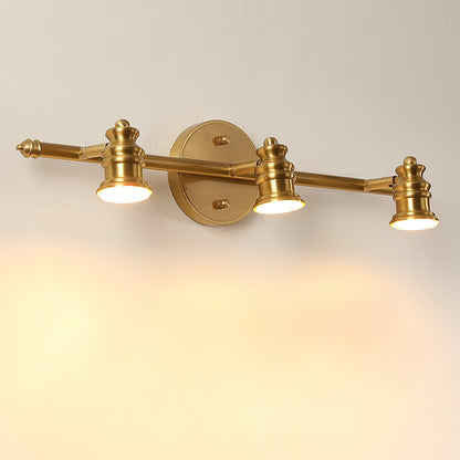 Messingkleurige lineaire wandspotverlichting