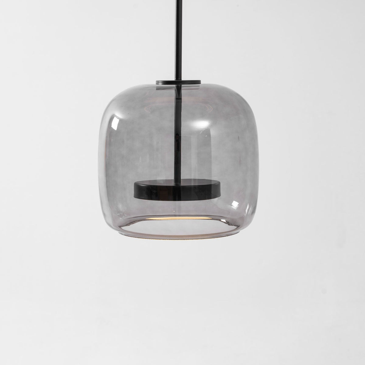 Handgeblazen glazen koepelhanglamp