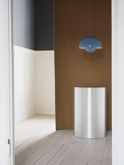 Metalen hanglamp met twee koepels
