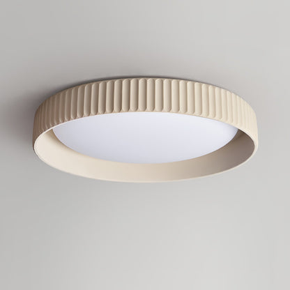 Geribbelde plafondlamp met harslampenkap