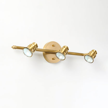 Messingkleurige lineaire wandspotverlichting