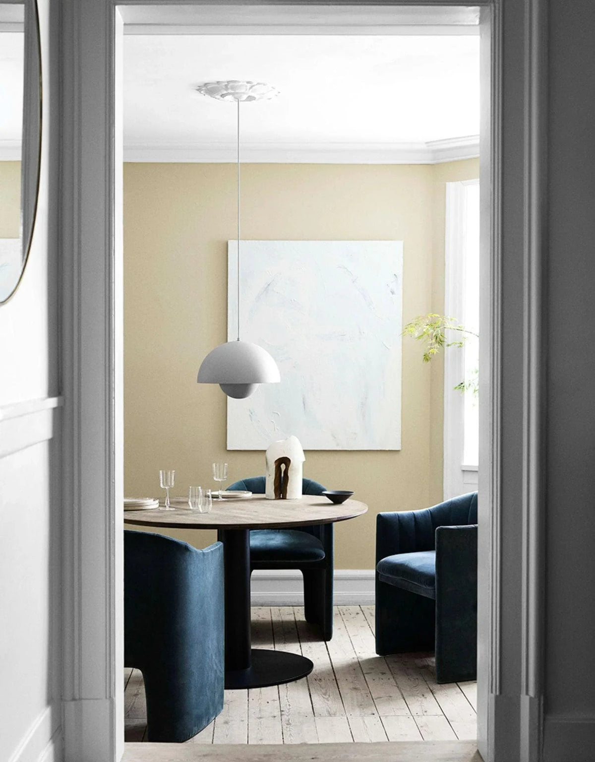 Metalen hanglamp met twee koepels