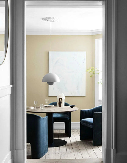 Metalen hanglamp met twee koepels