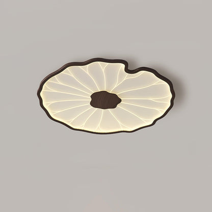 Plafondlamp met waterleliehoutnerfstructuur