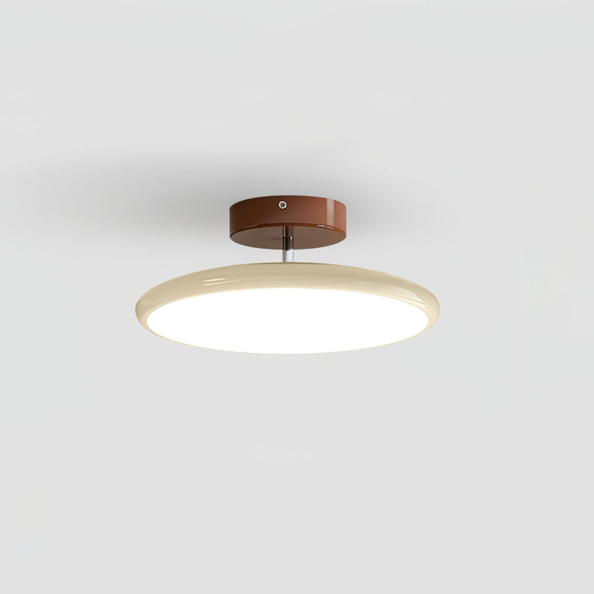 Ronde houten draaibare plafondlamp