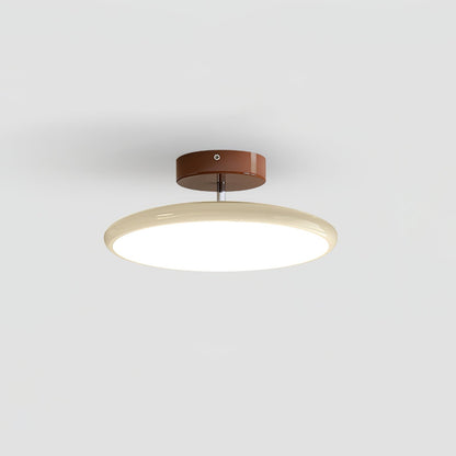 Ronde houten draaibare plafondlamp
