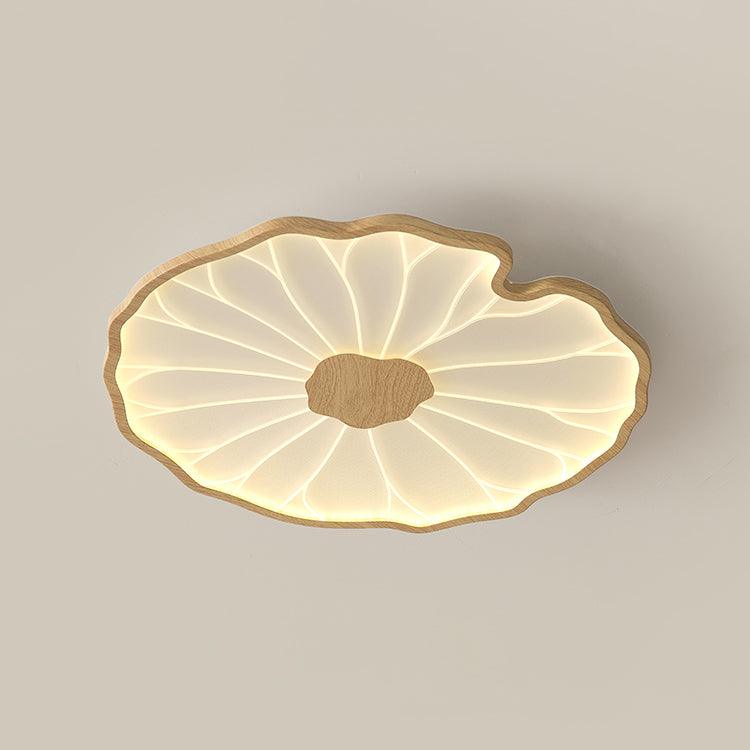 Plafondlamp met waterleliehoutnerfstructuur