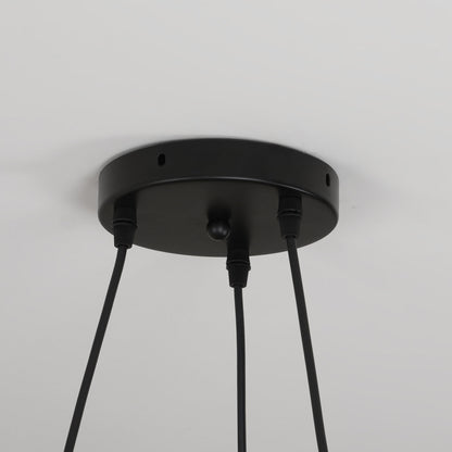 Ronde houten vogelhanglamp