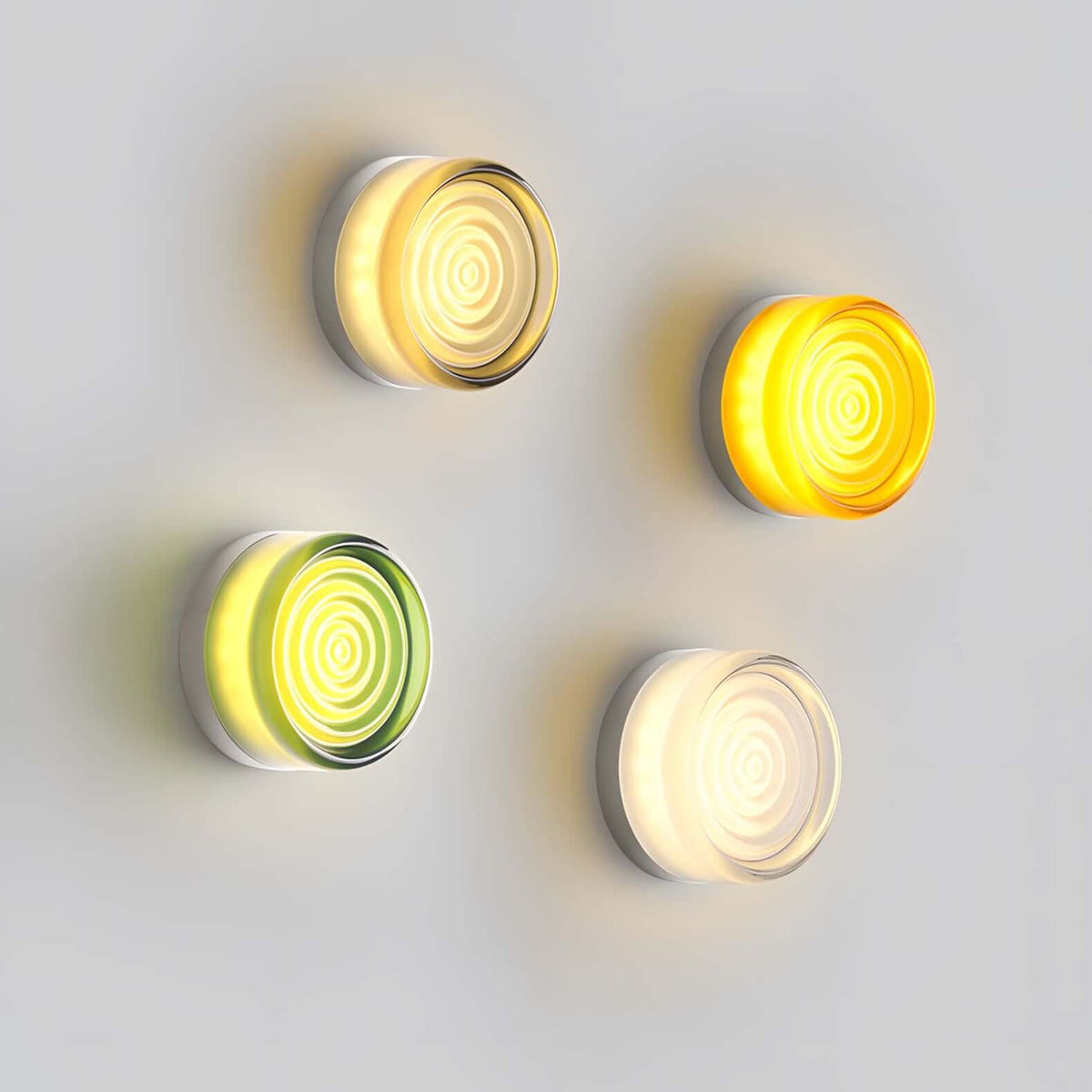 Ronde gekleurde wandlamp