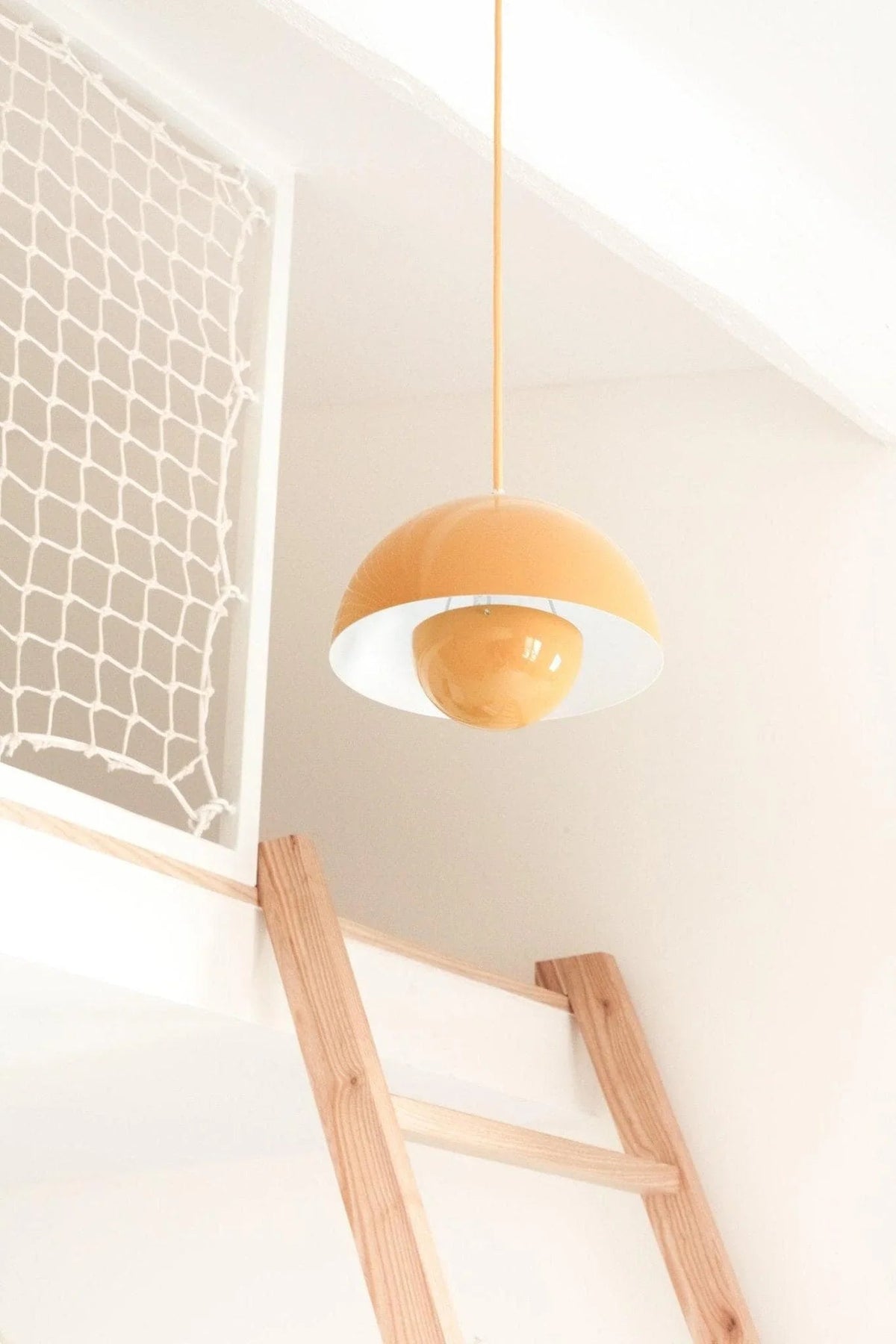 Metalen hanglamp met twee koepels