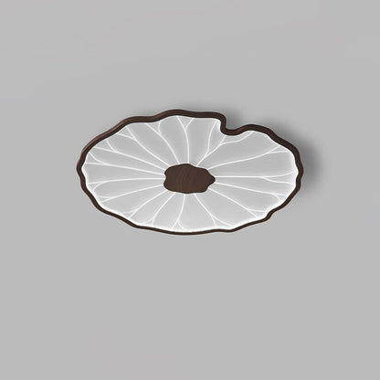 Plafondlamp met waterleliehoutnerfstructuur
