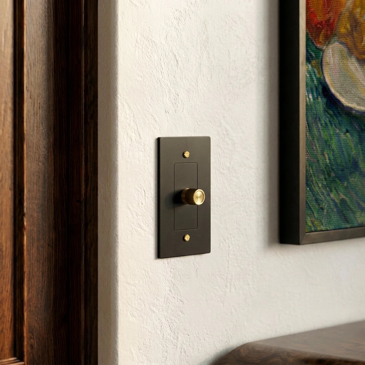 Norvessa vintage-draaiknopdimmer van messing