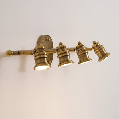 Messingkleurige lineaire wandspotverlichting