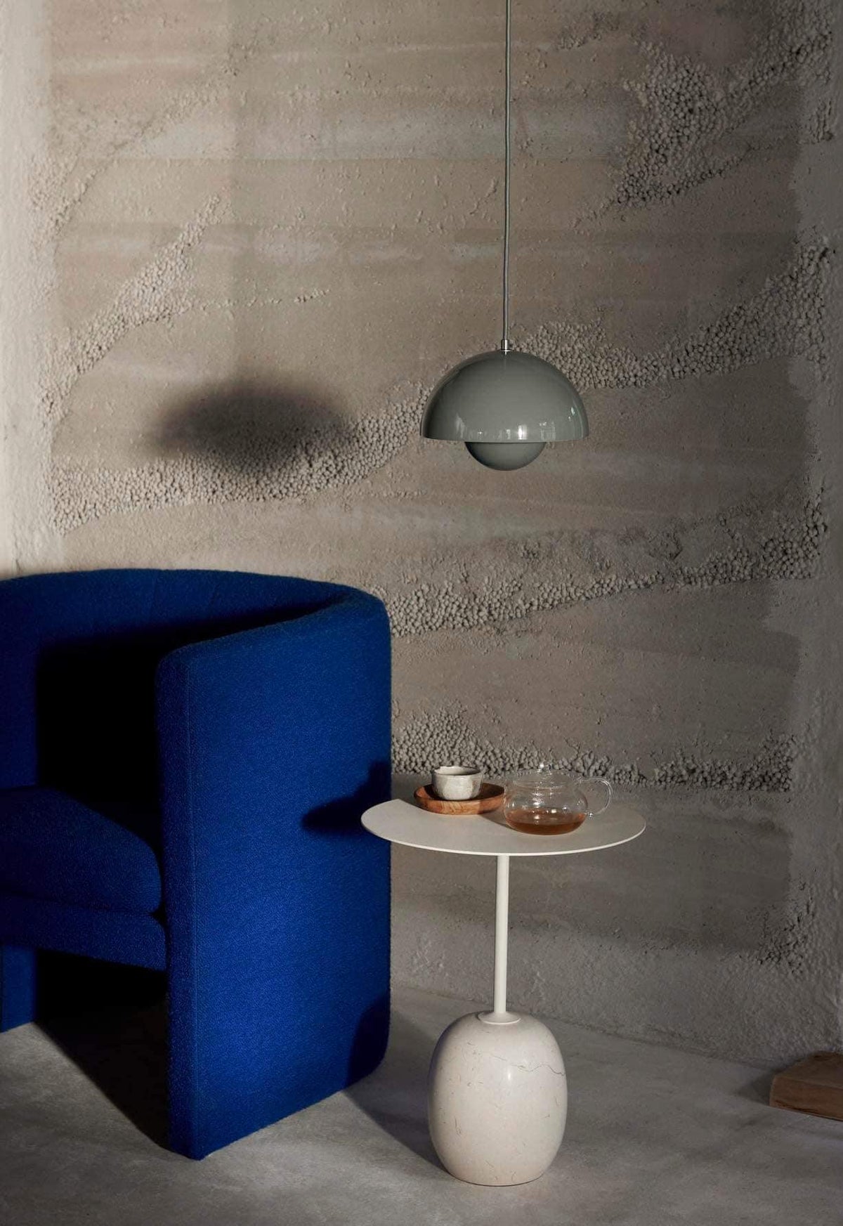 Metalen hanglamp met twee koepels