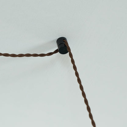 Amberkleurige glazen hanglamp met stekker