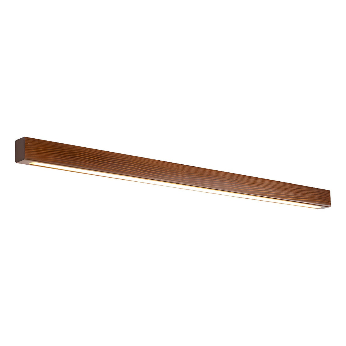 Slanke lineaire wandlamp van hout