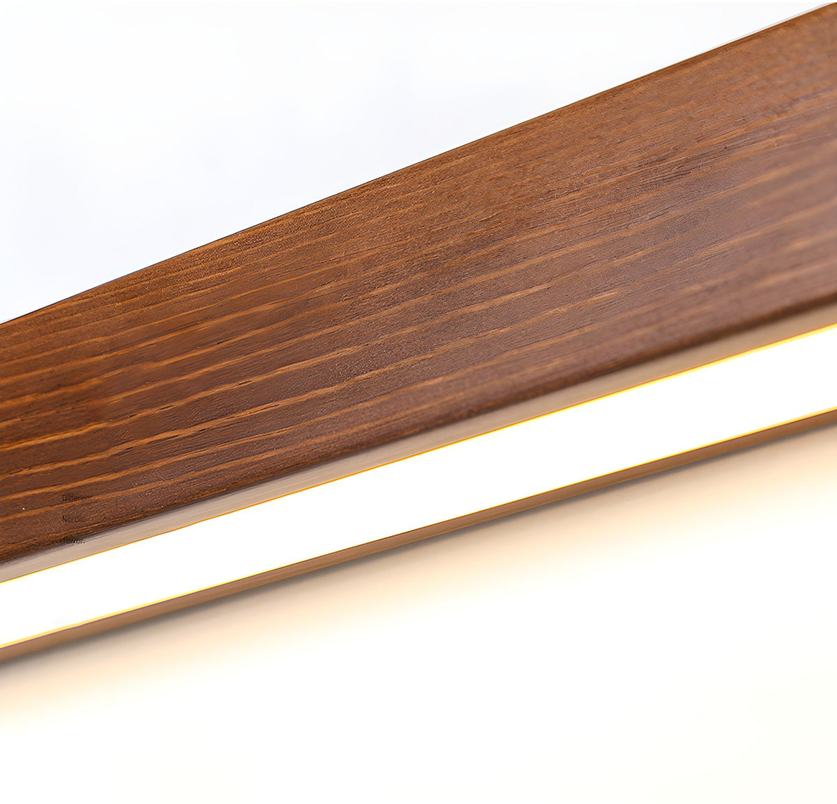 Slanke lineaire wandlamp van hout