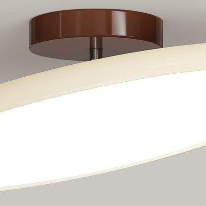 Ronde houten draaibare plafondlamp