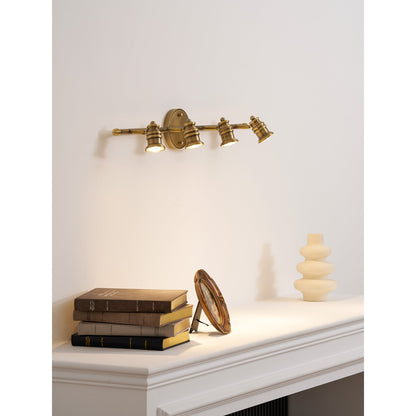 Messingkleurige lineaire wandspotverlichting