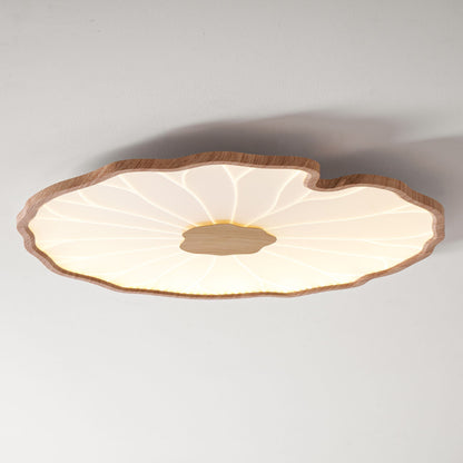 Plafondlamp met waterleliehoutnerfstructuur