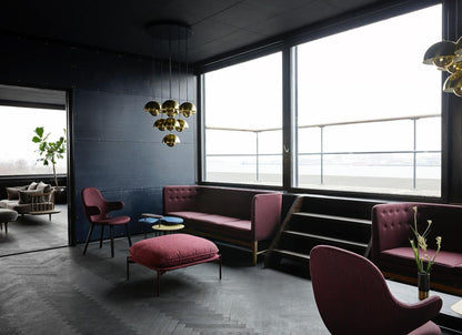 Metalen hanglamp met twee koepels