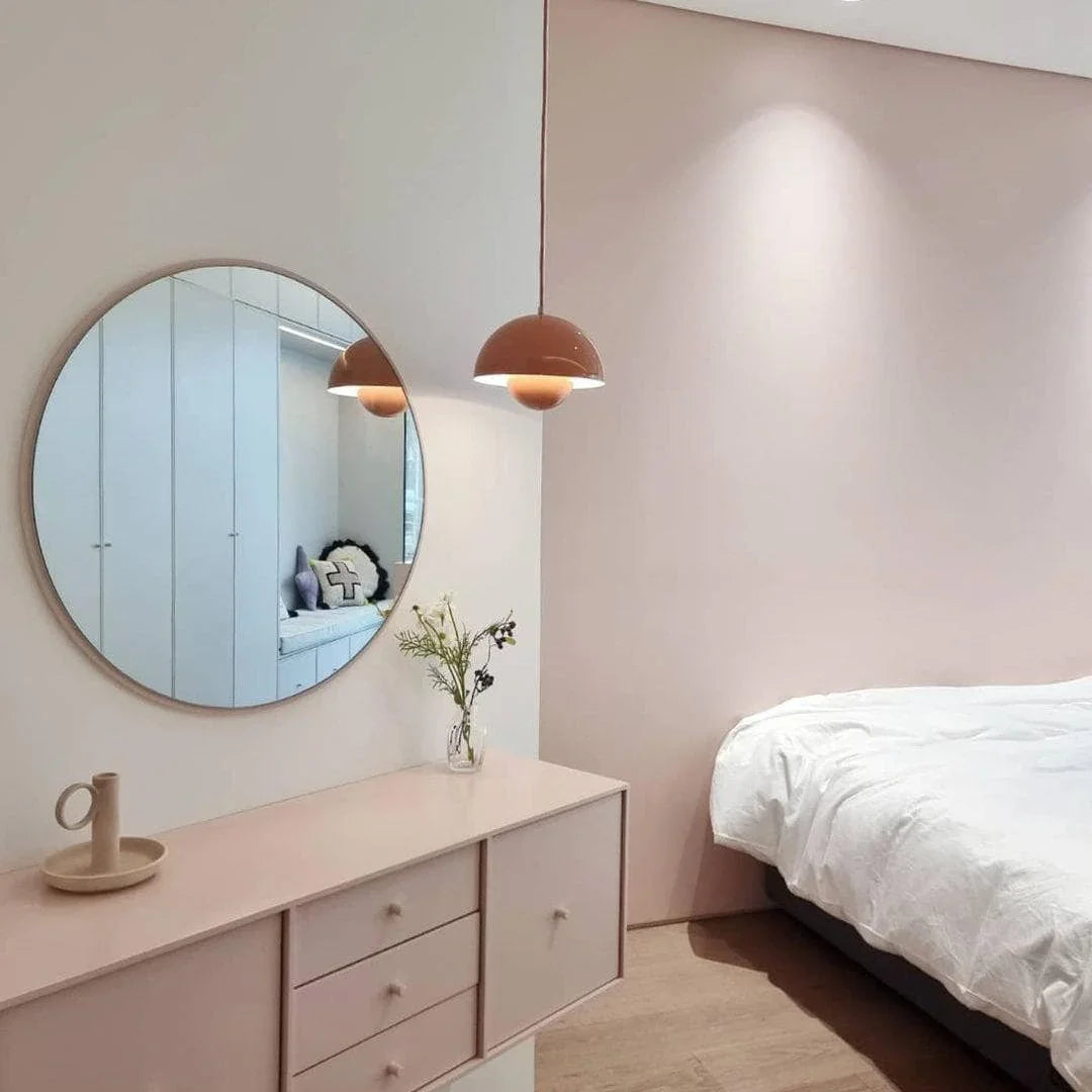 Metalen hanglamp met twee koepels