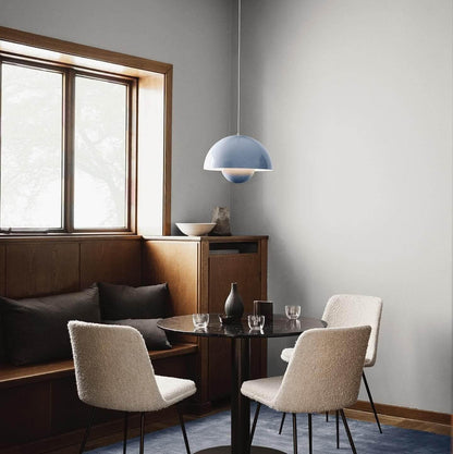 Metalen hanglamp met twee koepels