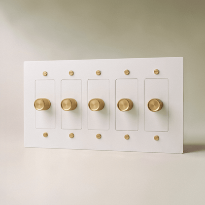 Norvessa vintage-draaiknopdimmer van messing