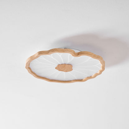 Plafondlamp met waterleliehoutnerfstructuur
