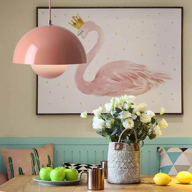 Metalen hanglamp met twee koepels