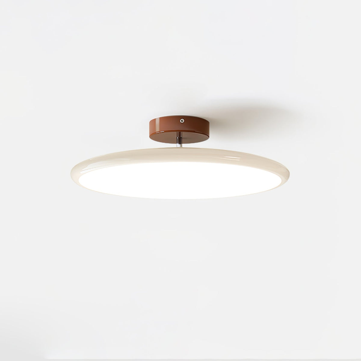 Ronde houten draaibare plafondlamp