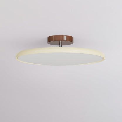 Ronde houten draaibare plafondlamp