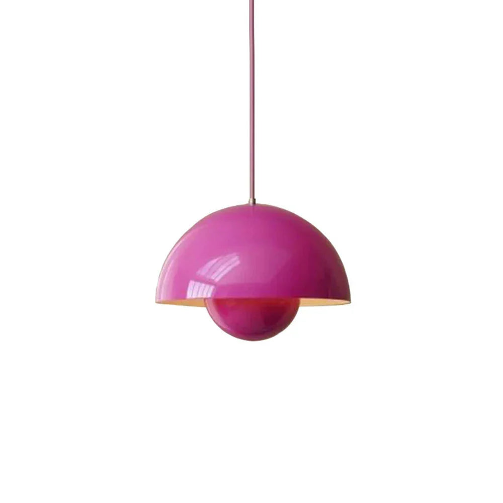 Metalen hanglamp met twee koepels