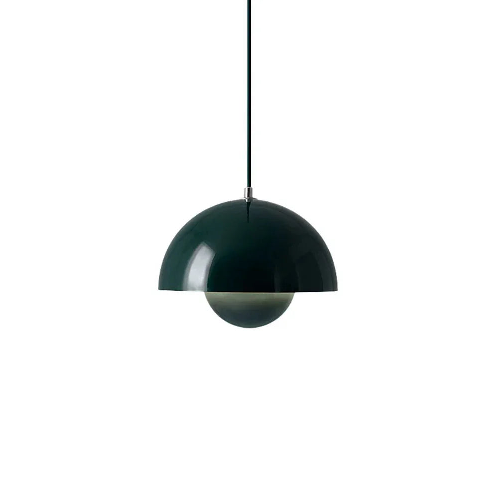 Metalen hanglamp met twee koepels