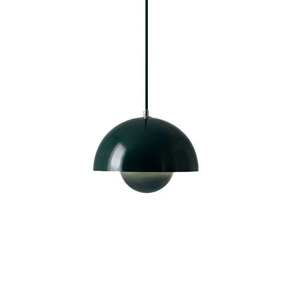 Metalen hanglamp met twee koepels