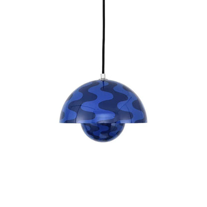 Metalen hanglamp met twee koepels