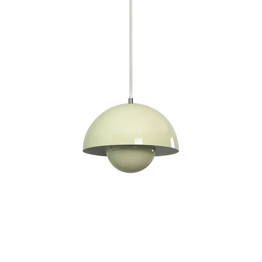Metalen hanglamp met twee koepels