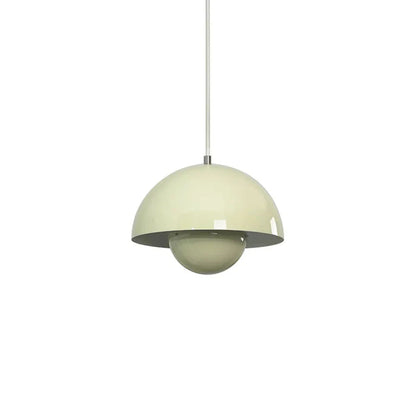 Metalen hanglamp met twee koepels